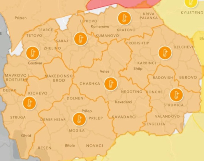Портокалова фаза утре, температури до 40 степени