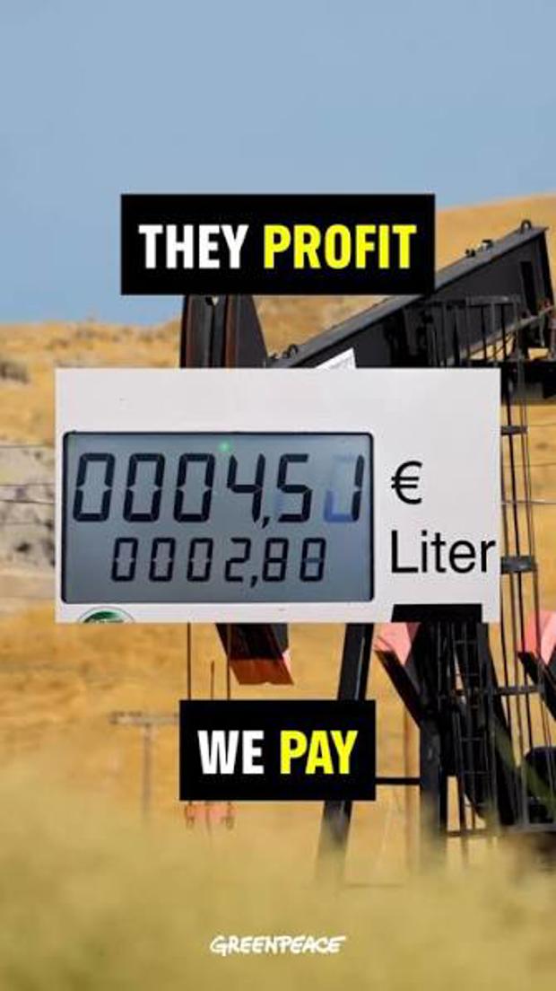 Greenpeace стартуваше петиција за трајно оданочување на екстра профитот на нафтените и гасните компании