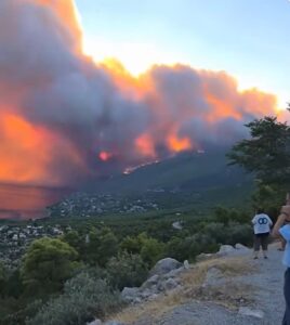 ВИДЕО: Над 300 пожарникари го гаснат пожарот во централна Грција, во текот на ноќта евакуирани села