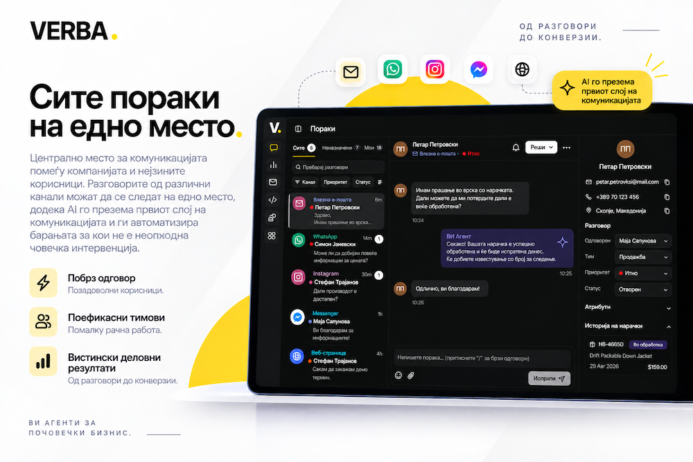 Verba AI: Нов македонски ВИ стартап со амбиција да ја трансформира корисничката поддршка на Балканот