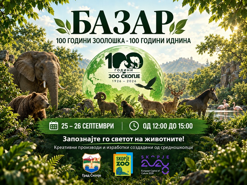 Зоолошката градина во Скопје слави 100 години постоење – средношколците подготвуваат базар