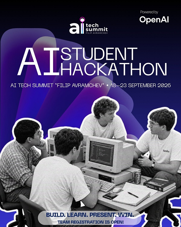 Отворена можност за младите AI таленти: Hackathon powered by OpenAI на AI Tech Summit „Filip Avramchev“ Skopje 2026