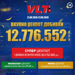 СРЕЌНИ ВЛТ ВЕСТИ: A.K. од Скопје освои СУПЕР МИЛИОНЕР вреден 6.942.048 денари