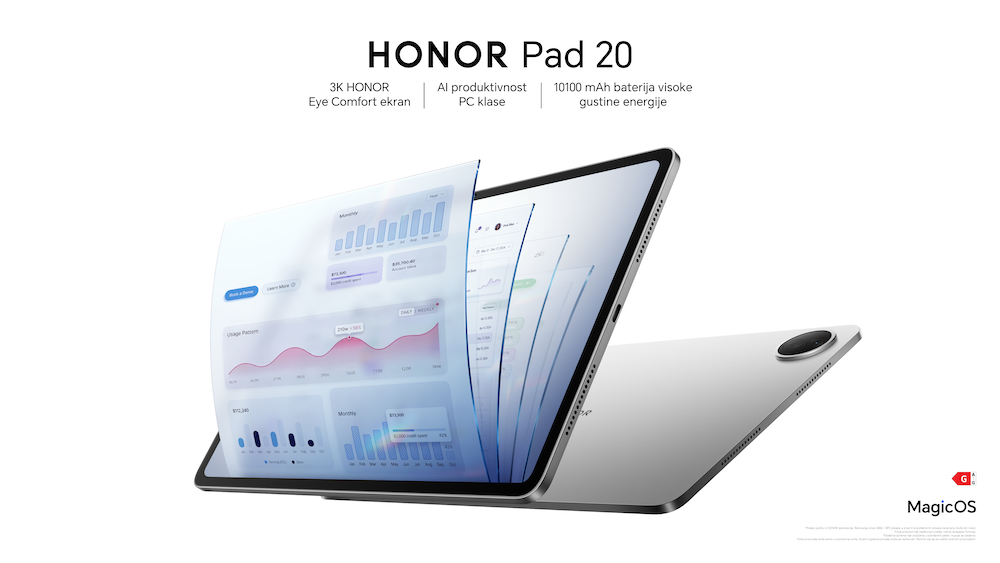Honor Pad 20 носи продуктивност на ниво на десктоп компјутер во таблет за целодневна употреба