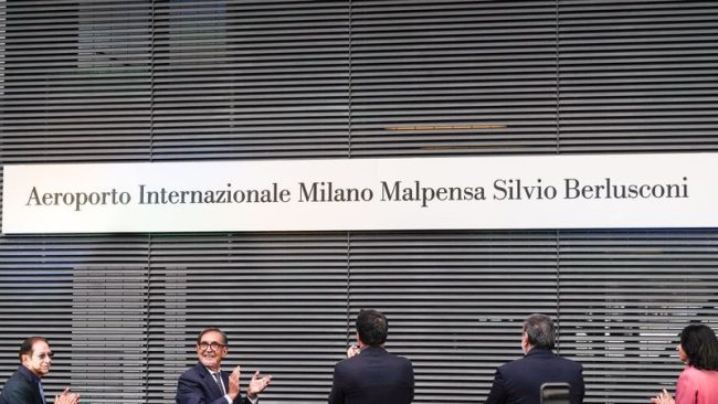 АЕРОДРОМОТ ВО МИЛАНО И ОФИЦИЈАЛНО ПРЕИМЕНУВАН ВО „СИЛВИО БЕРЛУСКОНИ“