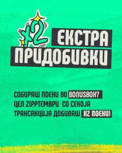 Комерцијална банка: Двојни поени во BonusBox за членовите на Zipp Club до 30 септември
