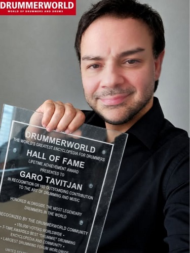 Гаро Тавитјан добитник на наградата „Hall of Fame – Lifetime Achievement Award“ од Drummerworld
