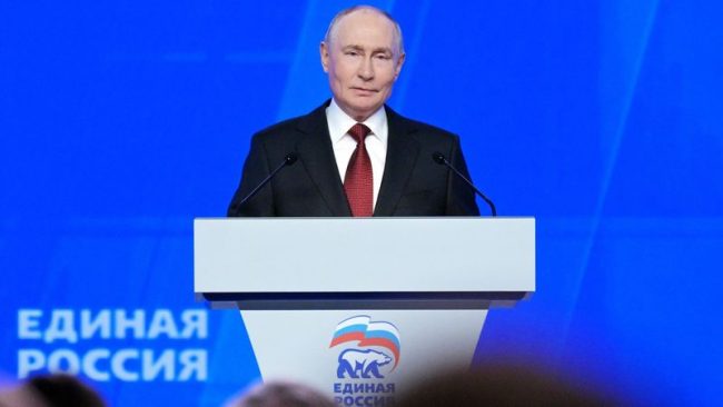 ПРЕТСТОЈНИТЕ ИЗБОРИ ВО РУСИЈА ЌЕ ПОКАЖАТ ДЕКА ЦЕЛАТА ЗЕМЈА ЈА ПОДДРЖУВА ВОЈНАТА, КАЖА ПУТИН