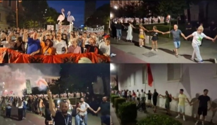 Во Тирана одржан 100-тиот граѓански протест против изградба на луксузно одморалиште во Зврнец и Сазан, најавена граѓанска непослушност