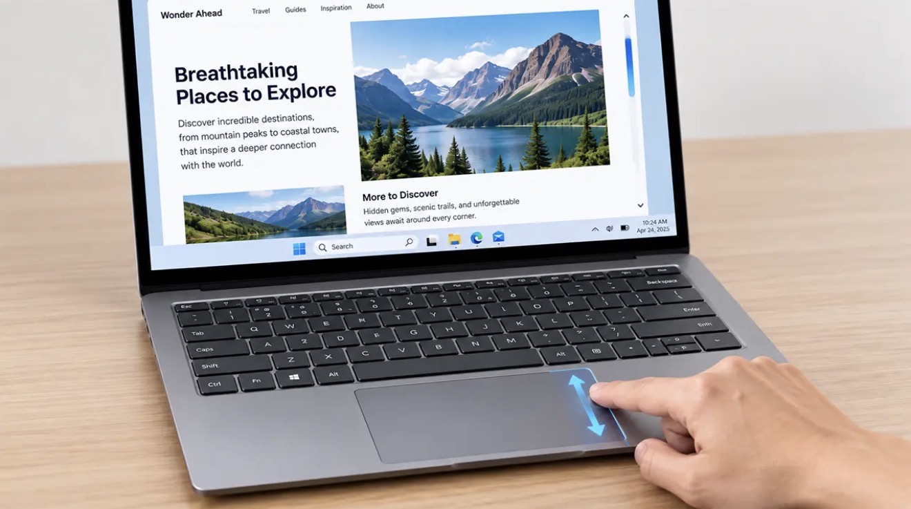 Windows 11 конечно добива скролање на тракпад со еден прст