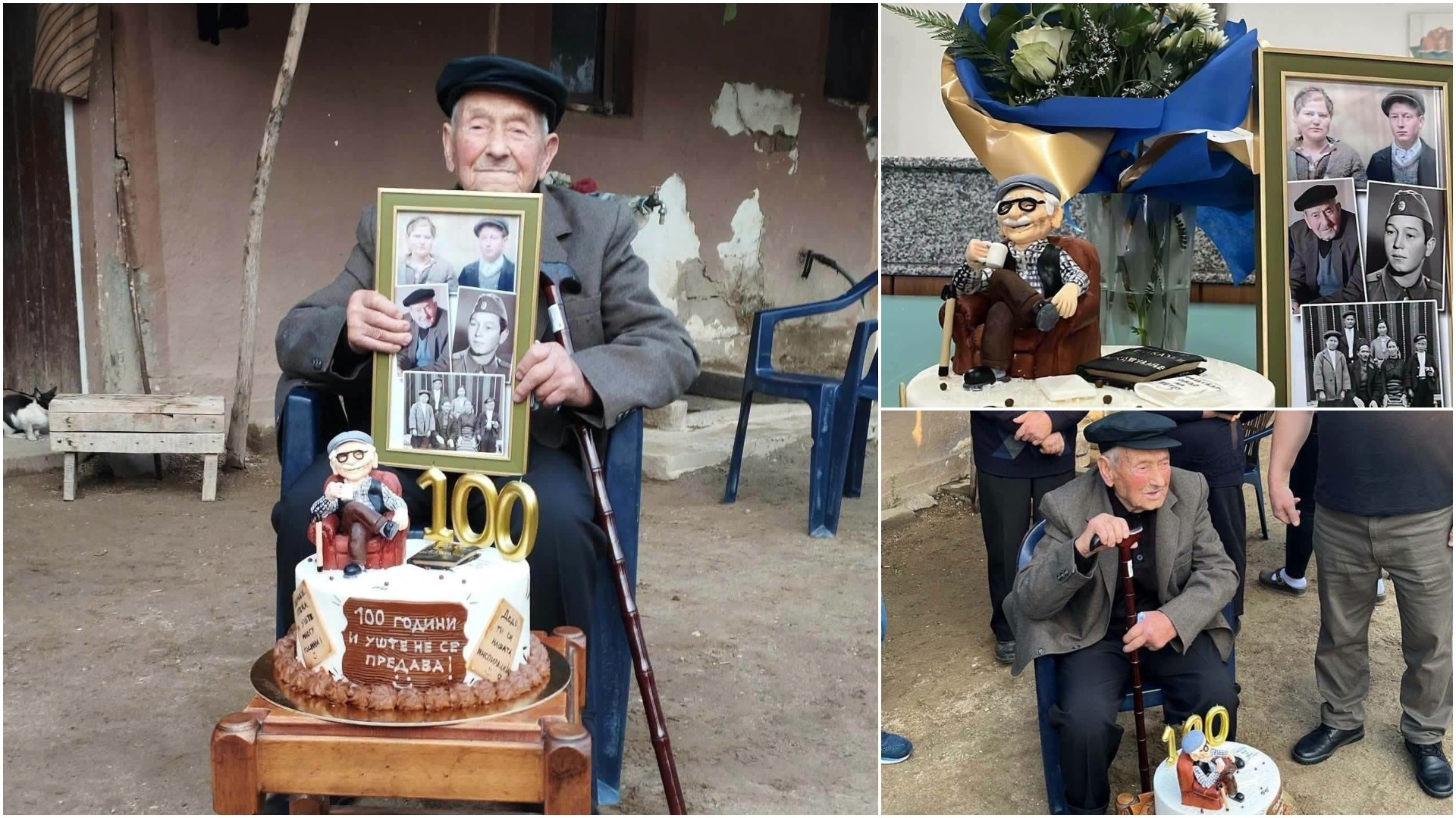 Дедо Гоне од село Радово наполни 100 години: Еден век живот, спомени и мудрост