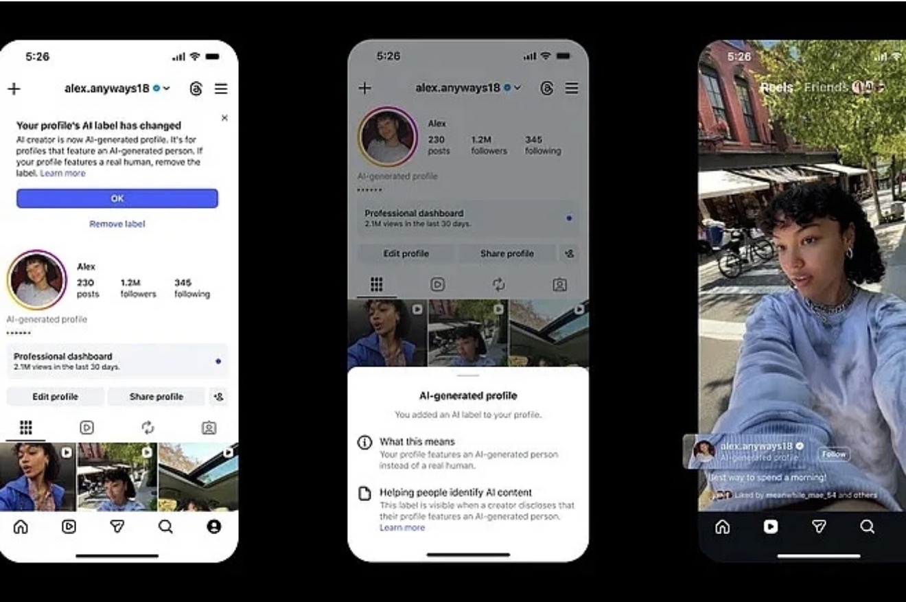 Instagram ќе го намали досегот на AI инфлуенсерите доколку јасно не ги означат своите профили