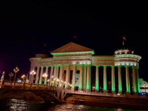 Македонија обоена во зелена боја за донирањето органи