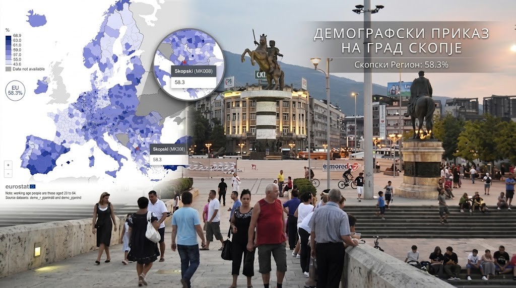 Македонија над европскиот просек: 59,5% од населението е работоспособно, најмногу во Полошкиот регион.