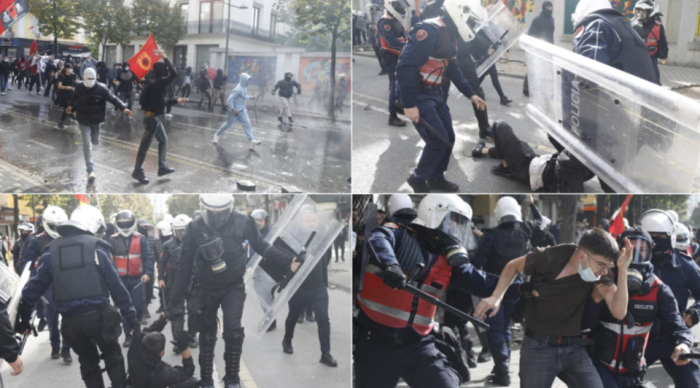 Седми ден протести во Тирана, неколкумина уапсени