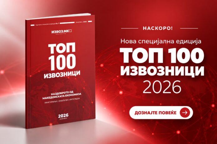 Нова едиција „ТОП 100 ИЗВОЗНИЦИ 2026“: Најдоброто од македонската економија