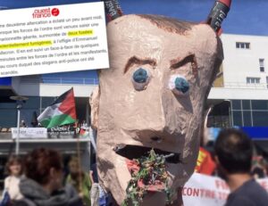 (ВИДЕО) Протести во Франција – хулигани кршеа пињата со ликот на претседателот Макрон