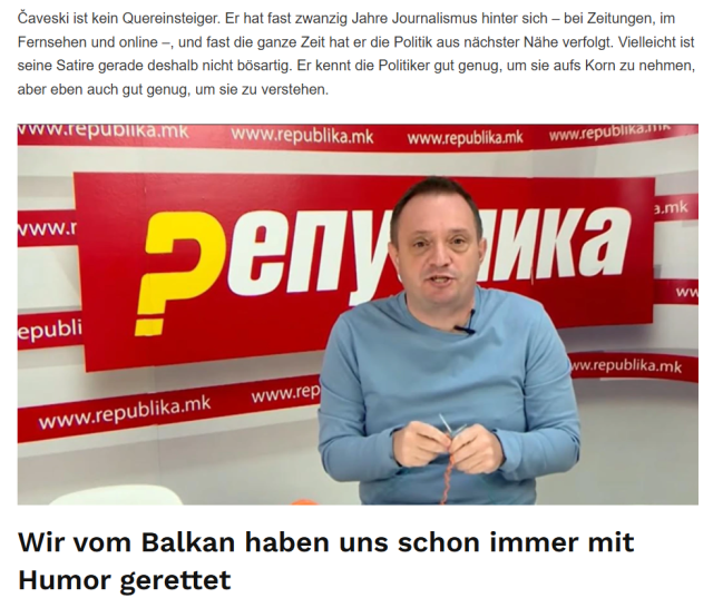 Германските весници пишуваат за емисијата 5 минути со Чавез“: Смеа во земја што нема време за досада