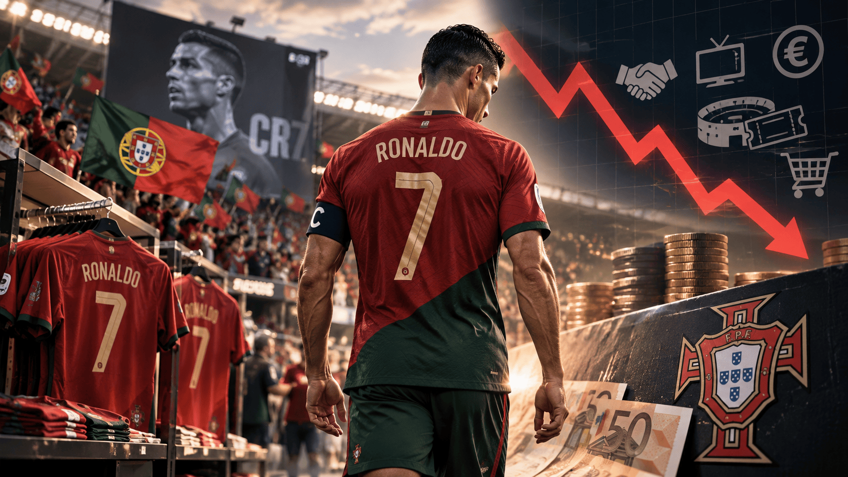 БРЕНДОТ CR7 ЗАМИНА, ЗАГУБИТЕ ДОПРВА ЌЕ СЕ ПРЕСМЕТУВААТ: Колку ќе ја чини Португалија разделбата со Роналдо?