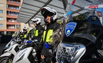 Нови полициски мотоцикли и опрема за сообраќајната полиција обезбедени од РСБСП 
