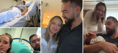 Стефан Лазаров објави видео со интимни моменти – Марта со породилни болки во болница, раѓањето на синот и првото утро дома