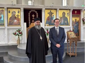 Митрополит Никола повторно во Австралија, се сретна со австралискиот амбасадор задолжен и за Македонија