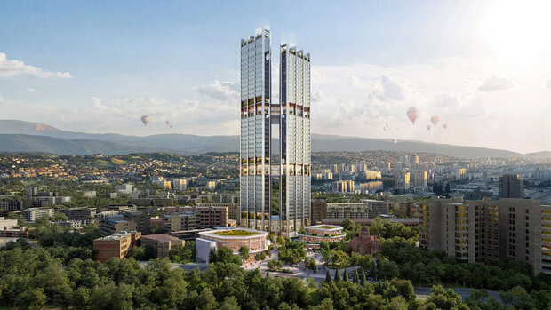 Кули на Foster + Partners поврзани со зелени мостови – нов архитектонски бисер на Ерменија