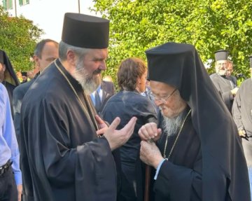 СРЕДБА НА ВЛАДИКАТА ГЕОРГИЈ СО ПАТРИЈАРХОТ ВАРТОЛОМЕЈ: Разговори во Рим за време на доделувањето почесен докторат