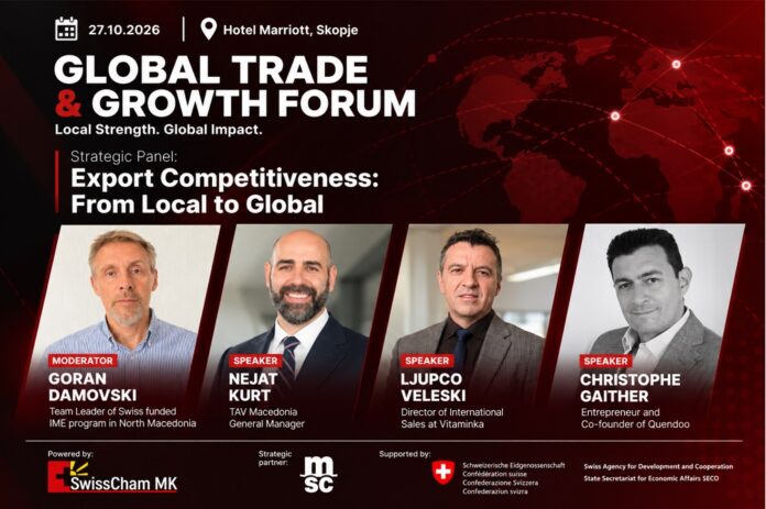 Стратешки панел на Global Trade & Growth Forum 2026: Како македонските компании да станат поконкурентни ?