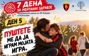 Младинската школа на ФК Вардар и Психограм со седумдневна кампања за менталното здравје во детскиот спорт (ФОТО)
