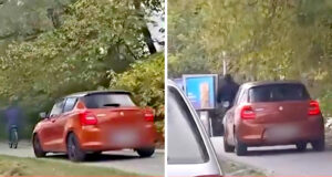 (ВИДЕО) Полицијата го казни возачот кој со автомобил возеше по велосипедска патека во Скопје