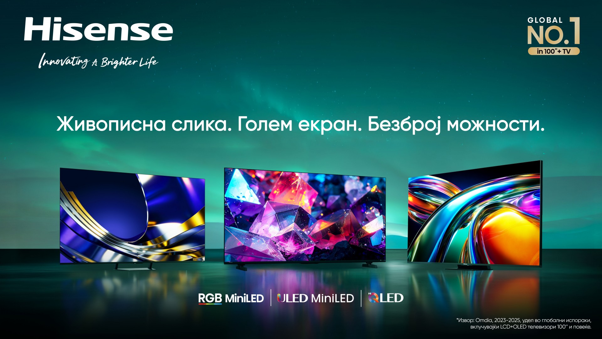 Innovating a Brighter Life: Откријте живописна слика на голем екран со Hisense